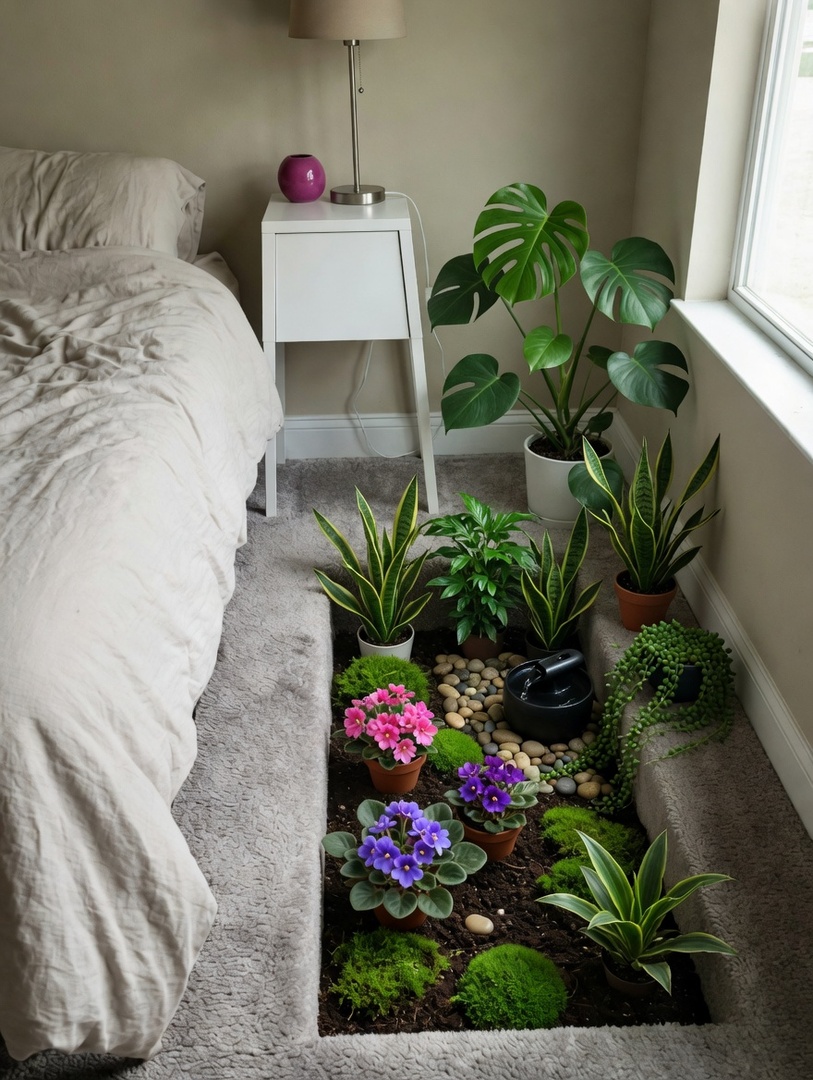 After: AI-generated boho chic bedroom transformation #2