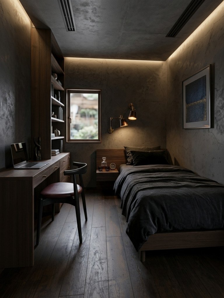 Option B: the room in a dark luxury style