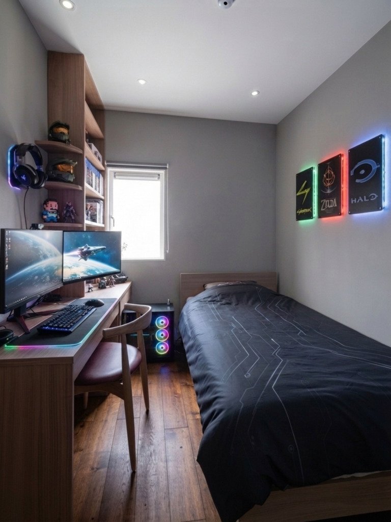 Option A: the room in a gaming style