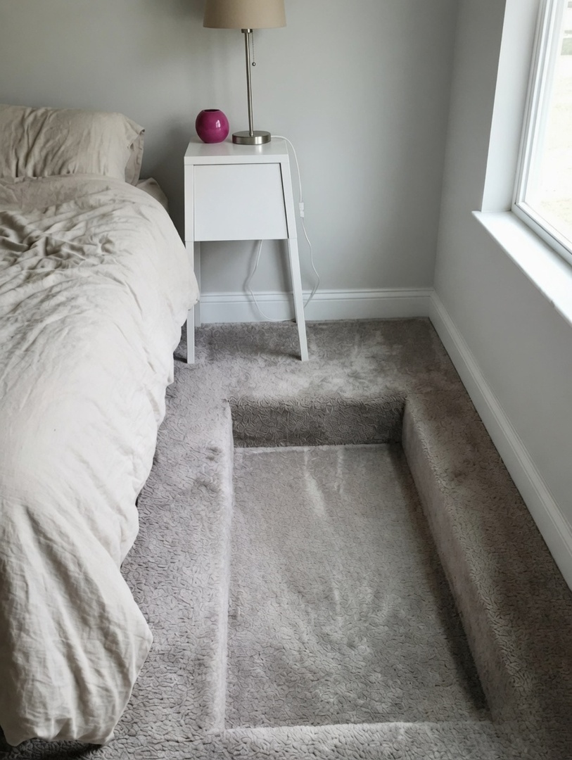 Before: bedroom before AI room design transformation #2